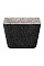 Набор контейнеров ARDESTO Prestigio 4 предмета, 38.5x13.5x9cm/12x12x8.5см, фетр, серый