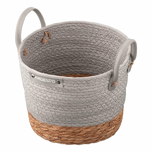 Кошик ARDESTO Minimalism 23х23х19см, паперовий шпагат, рогожка, сірий