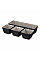 Набор контейнеров ARDESTO Prestigio 4 предмета, 38.5x13.5x9cm/12x12x8.5см, фетр, серый