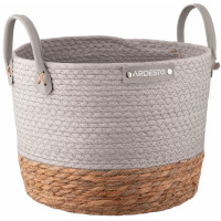 Корзина ARDESTO Minimalism 28х28х22см, бумажный шпагат, рогожка, серая