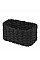 Набор корзин плетеных для хранения ARDESTO Prestigio (3.3/2.2/1.4л), 3 предмета, бумажный шпагат, черный