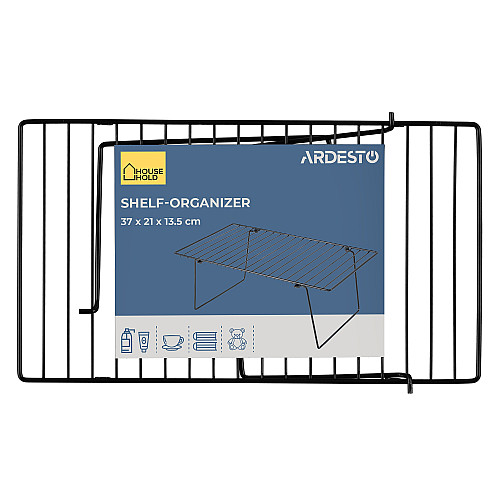 Полиця-органайзер ARDESTO 37x21x13.5см, метал, чорний