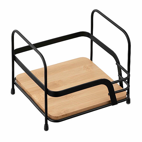 Полка ARDESTO Minimalism 1-ярусная 16х15.5х13.5см, металл, бамбук, черный