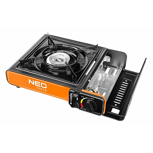 Плитка газова портативна Neo Tools, 2.1кВт, п’єзорозпал, 150г/год, кейс