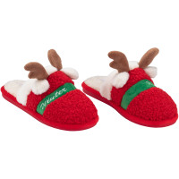 Взуття домашнє ARDESTO Christmas 38/39 розмір, 100% поліестер, підошва 100% гума, червоний