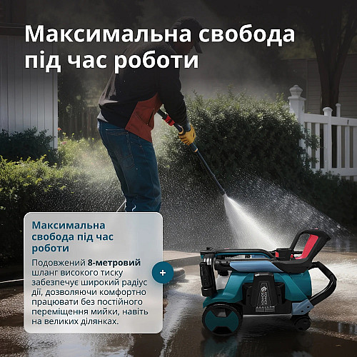 Мийка високого тиску Konner&Sohnen KS 1800-2200Вт 70-160бар 336л/год шланг 8м 10кг