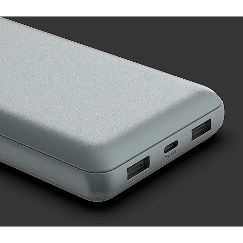 Акумулятор портативний літій-іонний Power Bank Belkin 10000мА·год, 15Вт, 2хUSB-A/USB-C, cірий