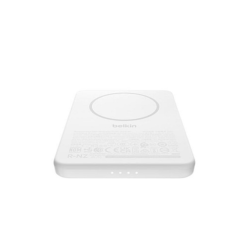 Акумулятор портативний літій-іонний Power Bank Belkin 5000мА·год, Slim Magnetic, білий