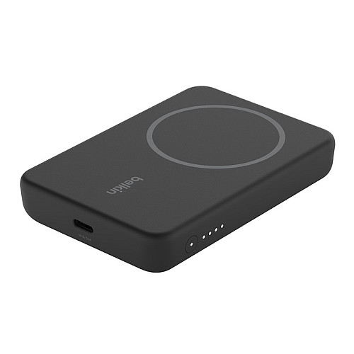 Акумулятор портативний літій-іонний Power Bank Belkin 5000мА·год, 7.5Вт, Magnetic, чорний
