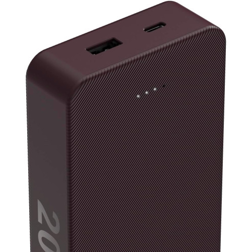 Акумулятор портативний літій-іонний Power Bank Hama 20000 мА·год, USB-C/USB-A, plum