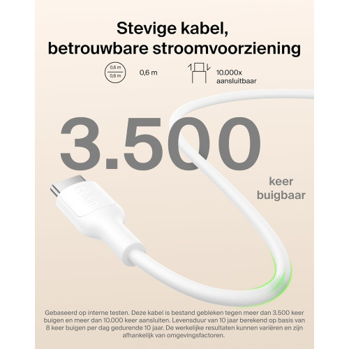 Акумулятор портативний літій-іонний Power Bank Belkin 5000мА·год, 20Вт PD/Qi2 15Вт, Magnetic Kickstand, білий