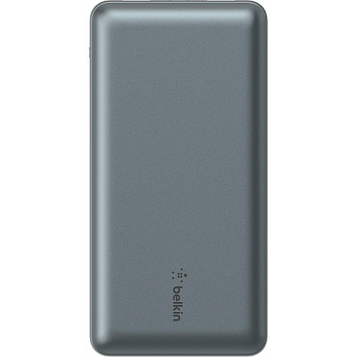 Акумулятор портативний літій-іонний Power Bank Belkin 10000мА·год, 15Вт, 2хUSB-A/USB-C, cірий