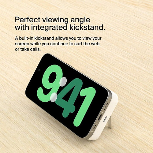 Аккумулятор портативный литий-ионный Power Bank Belkin 8000мА·ч, 15Вт, Magnetic Qi2, белый