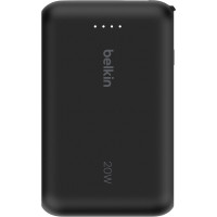 Акумулятор портативний літій-іонний Power Bank Belkin 10000мА·год, 20Вт, з інтегрованим кабелем USB-C, чорний