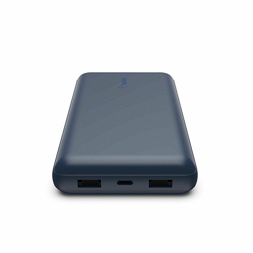 Аккумулятор портативный литий-ионный Power Bank Belkin 20000мА·ч, 15Вт, 2хUSB-A/USB-C, голубой