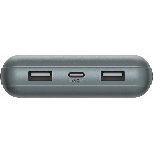 Акумулятор портативний літій-іонний Power Bank Belkin 10000мА·год, 15Вт, 2хUSB-A/USB-C, cірий
