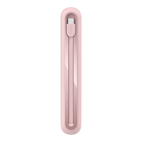 Акумулятор портативний літій-іонний Power Bank Belkin 20000мА·год, 30Вт, з інтегрованим кабелем USB-C, рожевий