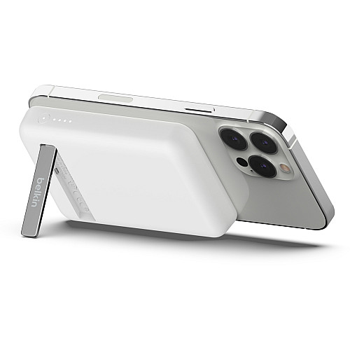 Аккумулятор портативный литий-ионный Power Bank Belkin 5000мА·ч, 7.5Вт, Magnetic, белый