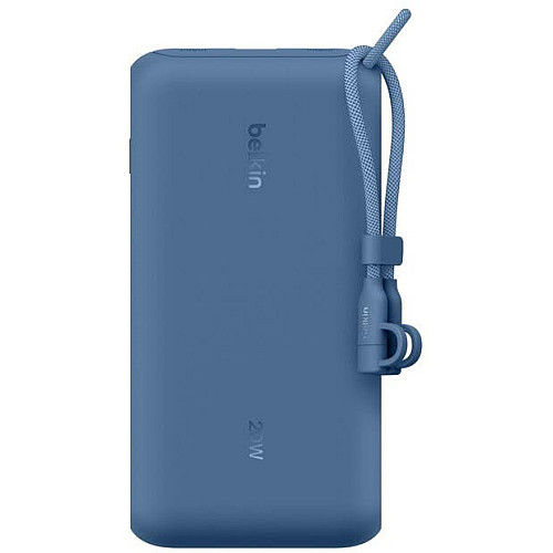 Акумулятор портативний літій-іонний Power Bank Belkin 20000мА·год, 20Вт, з дисплеєм, синій