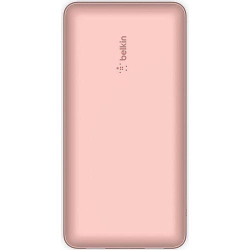 Аккумулятор портативный литий-ионный Power Bank Belkin 20000мА·ч, 15Вт, 2хUSB-A/USB-C, розовый
