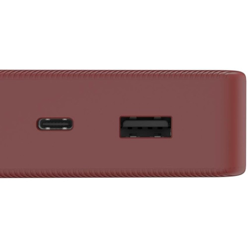 Акумулятор портативний літій-іонний Power Bank Hama 20000 мА·год, USB-C/USB-A, red