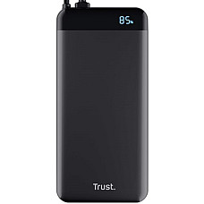 Акумулятор портативний літій-іонний power bank Trust Fiera, 20000мА·год, 2хUSB-C, 20W, PD/QC 3.0, чорний