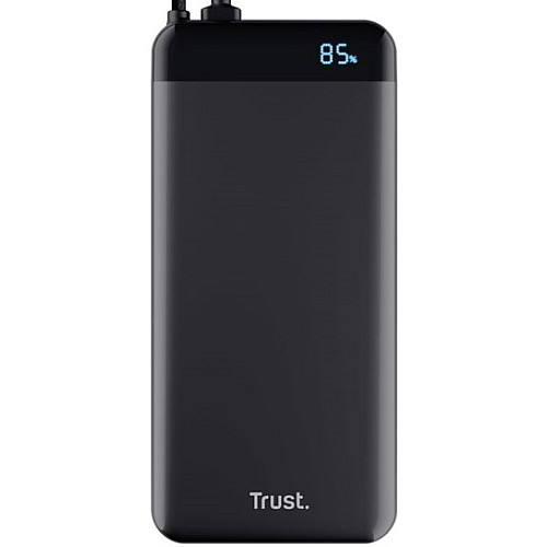 Акумулятор портативний літій-іонний power bank Trust Fiera, 20000мА·год, 2хUSB-C, 20W, PD/QC 3.0, чорний
