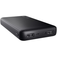 Акумулятор портативний літій-іонний power bank Trust Primo ECO, 15000мА·год, 2хUSB-A/USB-C, 15W, чорний