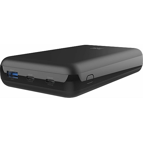 Акумулятор портативний літій-іонний power bank Trust Laro, 20000 мА·год, USB-A/2хUSB-C, 100w, чорний