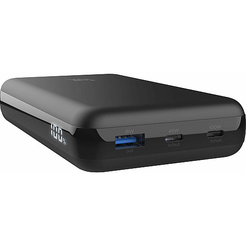 Акумулятор портативний літій-іонний power bank Trust Laro, 20000 мА·год, USB-A/2хUSB-C, 100w, чорний