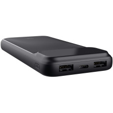Акумулятор портативний літій-іонний power bank Trust Avala, 10000мА·год, 2хUSB-A/USB-C, 20W, PD/QC 3.0, чорний