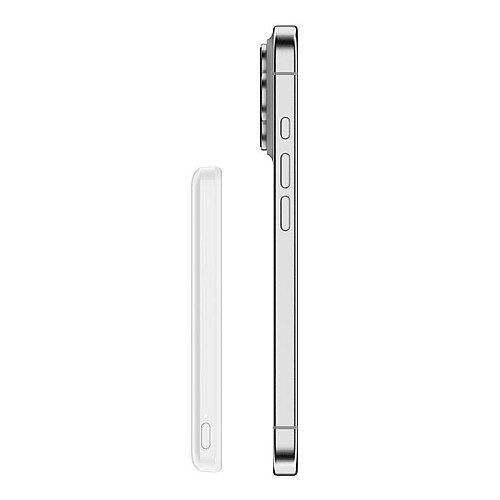 Акумулятор портативний літій-іонний Power Bank Belkin 5000мА·год, Slim Magnetic, білий