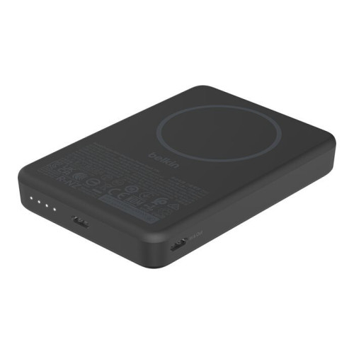 Акумулятор портативний літій-іонний Power Bank Belkin 10000мА·год, 15Вт, Slim Magnetic, чорний