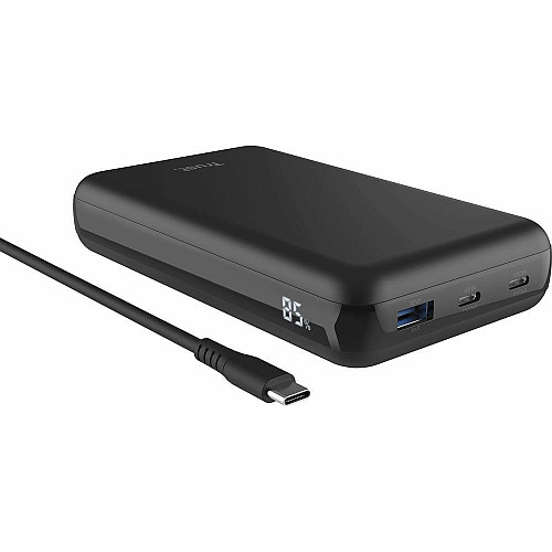 Акумулятор портативний літій-іонний power bank Trust Laro, 20000 мА·год, USB-A/2хUSB-C, 100w, чорний