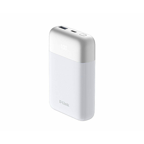 Аккумулятор портативный литий-ионный Power Bank D-Link 10000мА*ч 18Вт 1xUSB-A, 1xUSB-C, белый