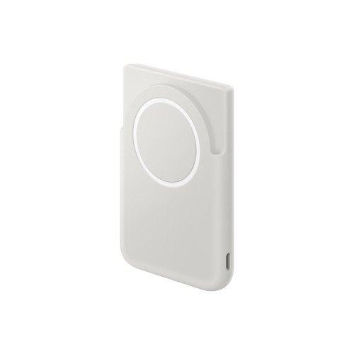 Акумулятор портативний літій-іонний Samsung Magnet Wireless Battery Pack 5000мА•год, 20Вт PD/Qi2 15Вт, сірий світлий