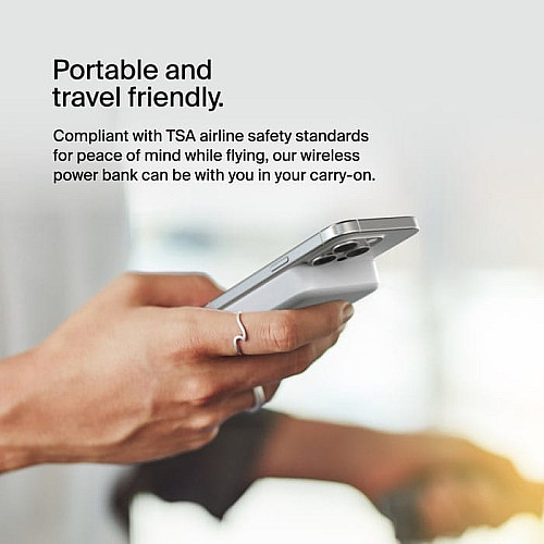 Аккумулятор портативный литий-ионный Power Bank Belkin 8000мА·ч, 15Вт, Magnetic Qi2, белый