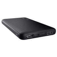 Акумулятор портативний літій-іонний power bank Trust Primo ECO, 10000мА·год, 2хUSB-A/USB-C, 15W, чорний