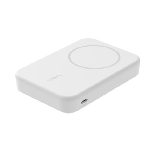 Акумулятор портативний літій-іонний Power Bank Belkin 10000мА·год, 15Вт, Magnetic Qi2, білий