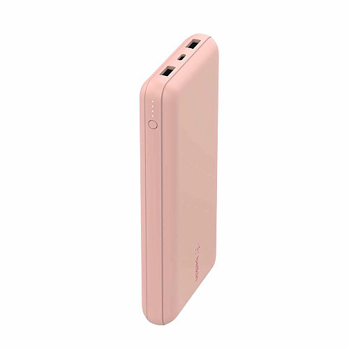 Аккумулятор портативный литий-ионный Power Bank Belkin 20000мА·ч, 15Вт, 2хUSB-A/USB-C, розовый