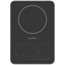 Акумулятор портативний літій-іонний Power Bank Belkin 5000мА·год, Slim Magnetic, чорний