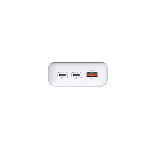 Акумулятор портативний літій-іонний Power Bank D-Link 20000мА*год, 65Вт PD 3.0, QC 3.0, 2xUSB-C, 1xUSB-A з дисплеєм, білий