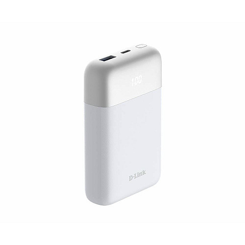 Аккумулятор портативный литий-ионный Power Bank D-Link 10000мА*ч 18Вт 1xUSB-A, 1xUSB-C, белый