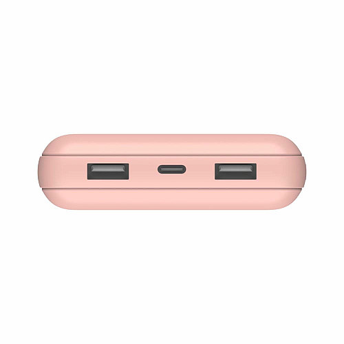 Аккумулятор портативный литий-ионный Power Bank Belkin 20000мА·ч, 15Вт, 2хUSB-A/USB-C, розовый