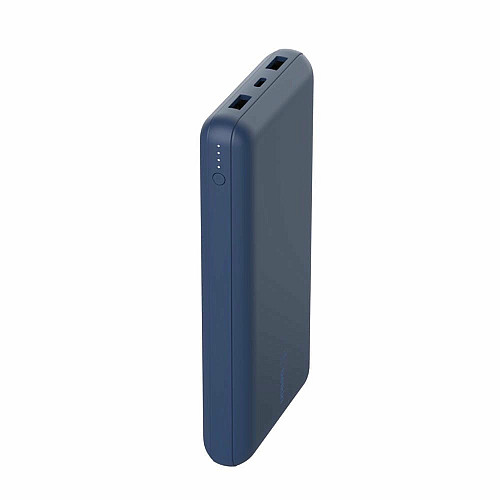 Аккумулятор портативный литий-ионный Power Bank Belkin 20000мА·ч, 15Вт, 2хUSB-A/USB-C, голубой