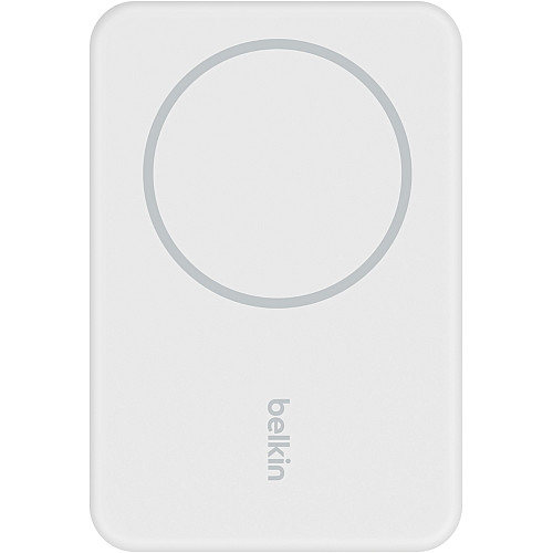 Аккумулятор портативный литий-ионный Power Bank Belkin 5000мА·ч, 7.5Вт, Magnetic, белый