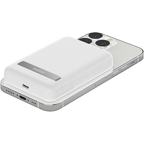 Аккумулятор портативный литий-ионный Power Bank Belkin 5000мА·ч, 7.5Вт, Magnetic, белый
