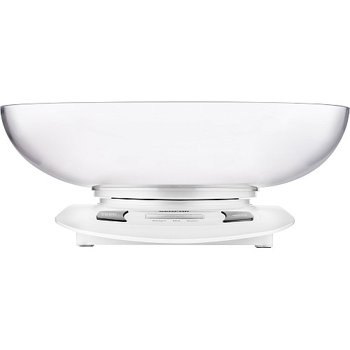 Весы Sencor кухонные с чашей, 5кг, CR2032x1 в комплекте, пластик, белый