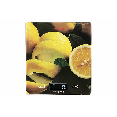 Весы ARDESTO кухонные Lemon, 5кг, AAAx2 в комплекте, стекло, многоцветный