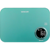 Весы Sencor кухонные, 5кг, подключение к смартфону, AAAx2, пластик, зеленый